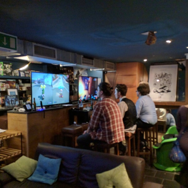 Nice cocktails and awesome selection of board games plus video game consoles!