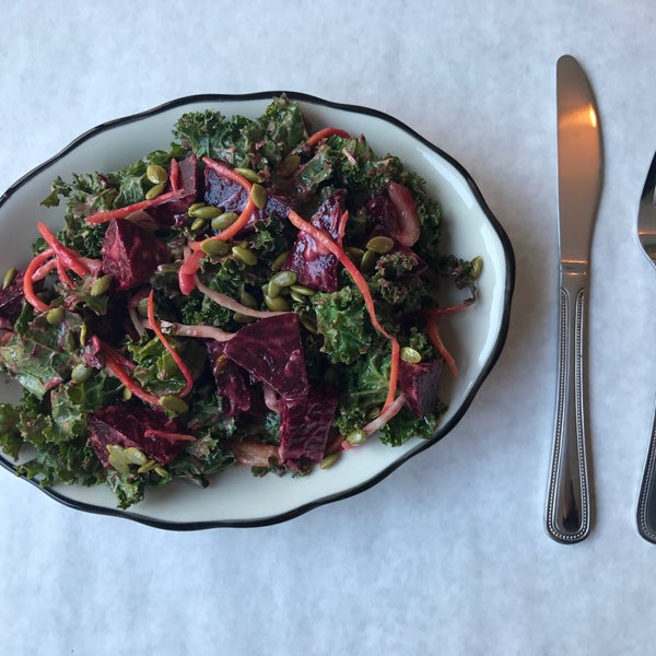 Kale salad for the win. Ratio of beet to carrot to kale to dressing on point.