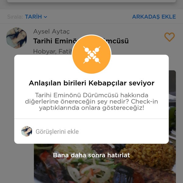 Снимок сделан в Tarihi Eminönü Dürümcüsü пользователем Aysel 12/20/2018