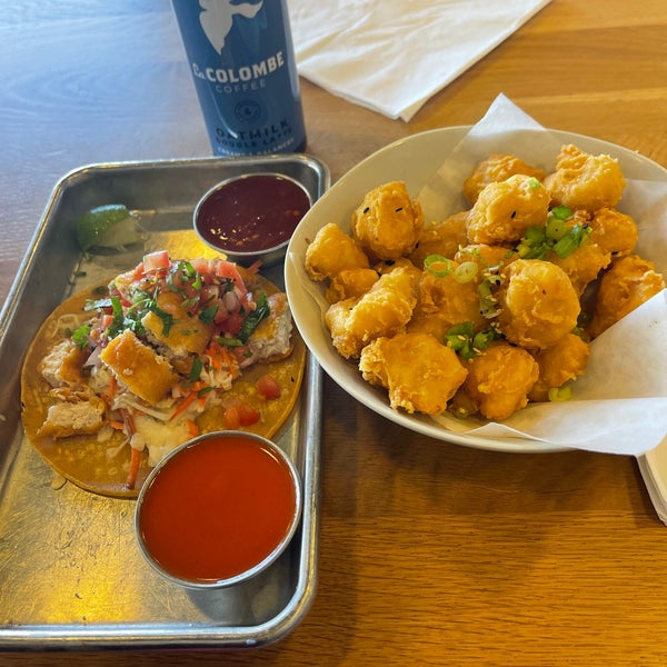 Great menu selection. I don’t luv the crispy cauliflower. Overly breaded & no seasoning. The buffalo sauce gave some flavor. The Baja taco was delicious and “hot” sauce is yummy hot!