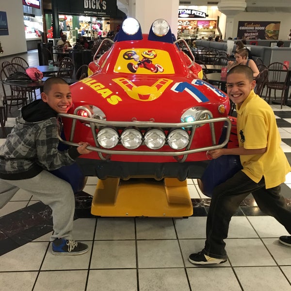 Kids love the huge car next to the food court
