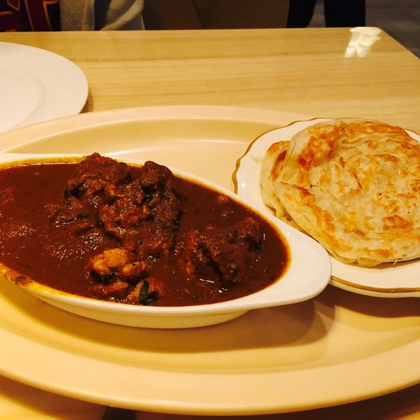 Chicken curry and parota! Also try the hyderabadi dum biryani. This place also has a lot of Kerala food and South Indian food which you can try. They all look yum! And the prices are good too.