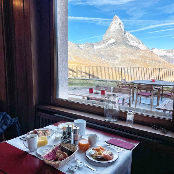 The hotel comes with stunning view of Matterhorn as highlight. Choose room 102 to get direct view and heartbreaking sunrise. In general quality of food and its taste are good for lunch, dinner.