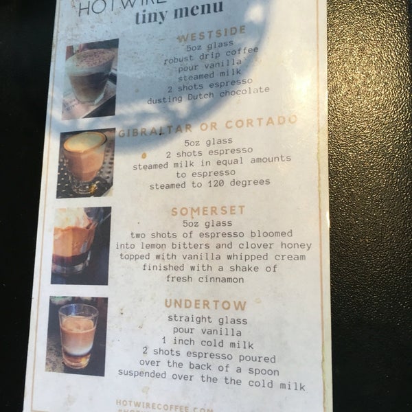 Tiny espresso menu!