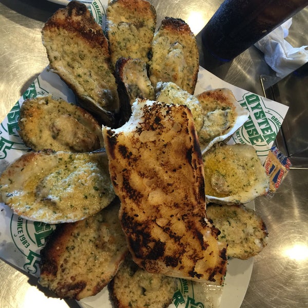 Grilled oysters with cheese.... Amazing!