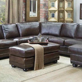 Mor furniture 2024 leather sectional