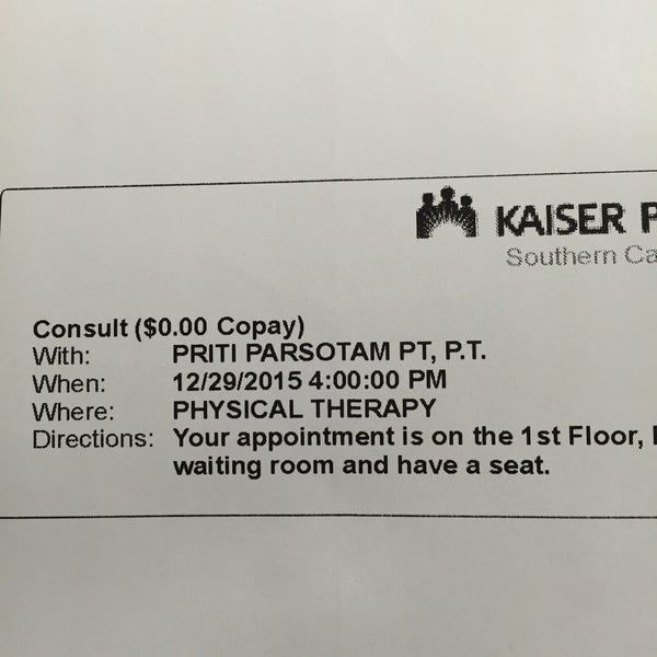 Kaiser Therapy Copay