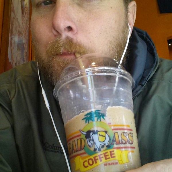 Photo taken at Bad Ass Coffee of Hawaii by Ricky W. on 1/19/2014