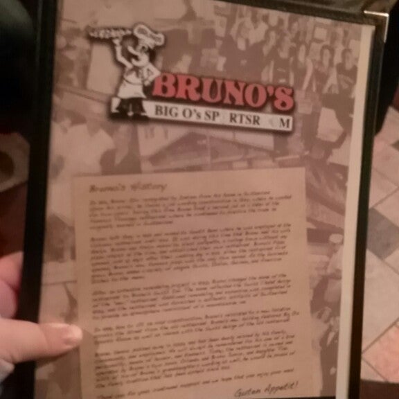 Photo taken at Bruno&#39;s Pizza and Big O&#39;s Sports Room by Jen M. on 2/22/2014