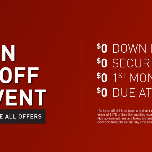 Purchase a new Scion with $0 down during the Scion Zero Drive-Off Lease Event! Ends April 4th.
