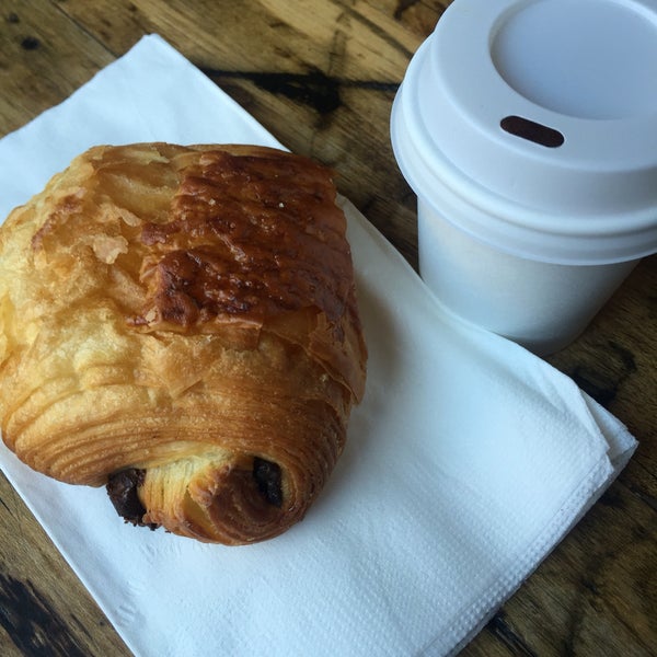 Pastries, bread, quiche, coffee drinks...adorable place. One of the best chocolate croissants I've ever had! Flaky, crisp & moist with just enough chocolate. Double macchiato was pretty damn good too