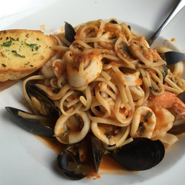 The new seafood linguine is spicy and delicious