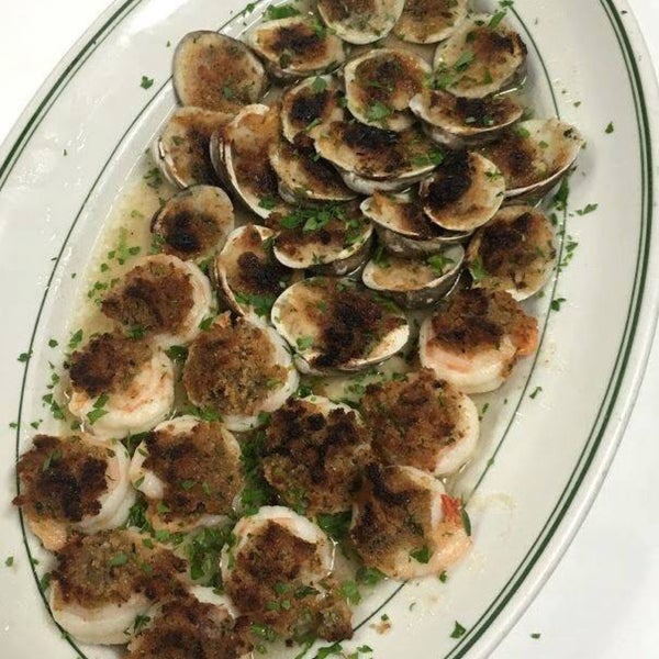 Baked clams and Shrimp Oreganata were the absolute best. The service was great and the atmosphere was like a real old school Italian spot. Ask for Albert he was great!