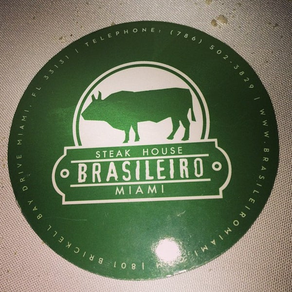 Снимок сделан в Brasileiro Steakhouse Miami пользователем Paola P. 9/5/2013