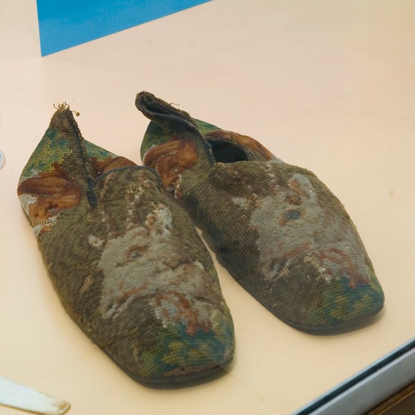 The Hayes Center has Lincoln's slippers on display in the Hall of Presidents room. After Lincoln was killed, the slippers were passed down to Hayes, who was known for collecting historical artifacts.