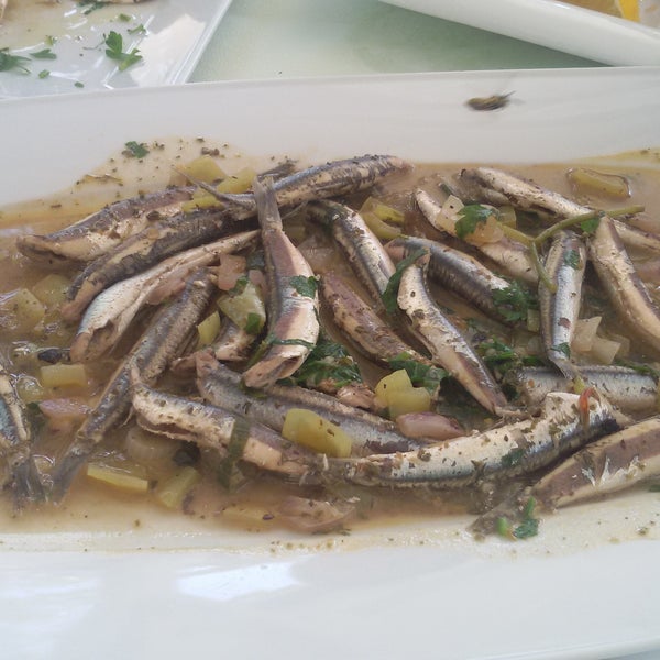 Anchovies steamed