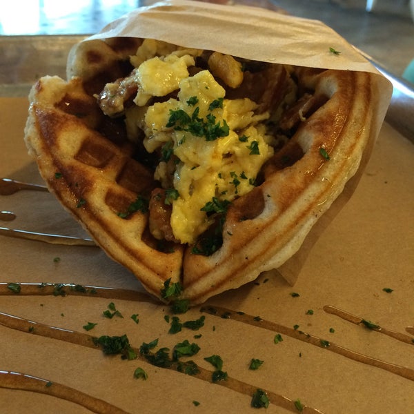 Photo taken at Waffle Champion by Ann P. on 7/31/2015