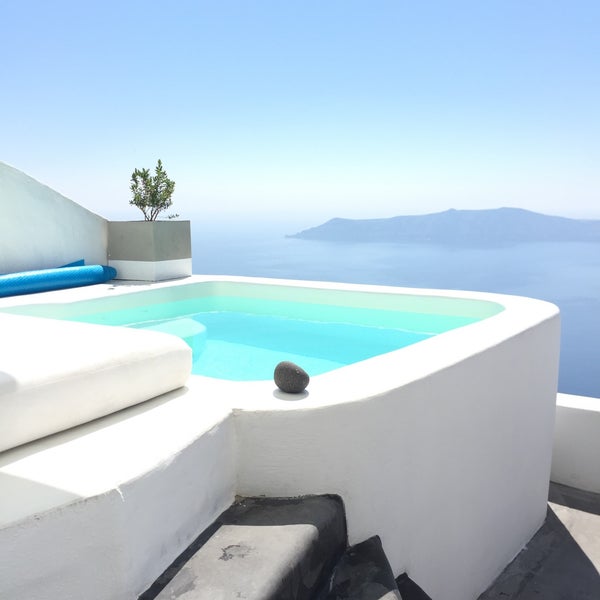 Das Foto wurde bei Sophia Luxury Suites Santorini von Arvid C. am 7/30/2015 aufgenommen