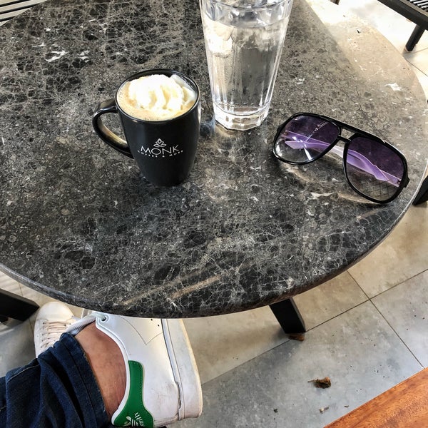 Photo taken at Monk Coffee &amp; More by Cem A. on 6/22/2018