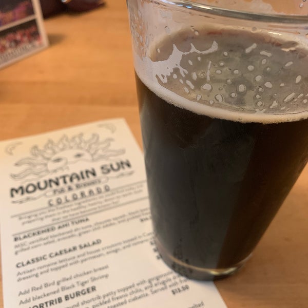 Photo taken at Mountain Sun Pub &amp; Brewery by Mike D. on 5/28/2019