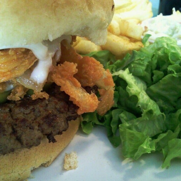 The burgers are made with local grass fed beef, and they are super tasty. If you like spicy, try the Fire God.