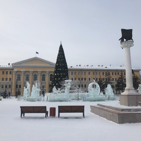 Photo taken at Новособорная площадь by Artem M. on 1/15/2019