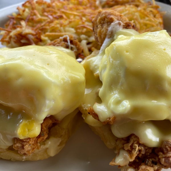Fried Chicken Benedict…..#letseat #eggsbenedict #supportlocal