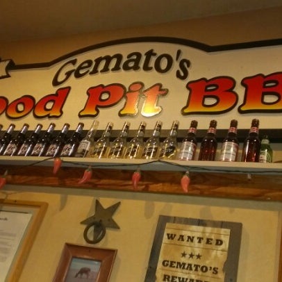 Photo taken at Gemato&#39;s Wood Pit BBQ by TeA j. on 2/12/2013