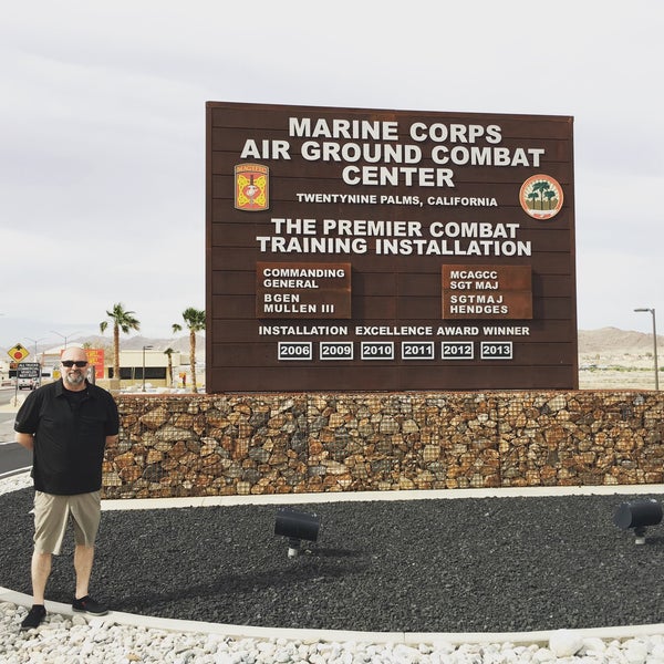 MCAGCC Front Gate Government Building in Twentynine Palms