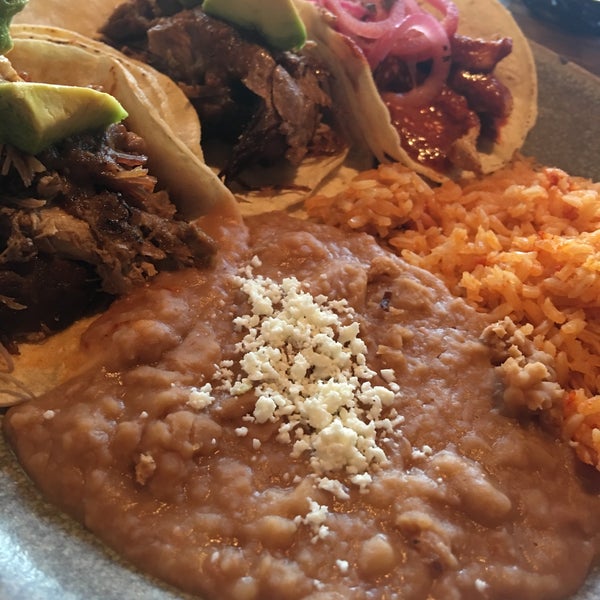This is the trio taco thing lol, a great way to try their specialties and decide which one you like for future visits because it's a great place. Service is good. Great margaritas too give it a try