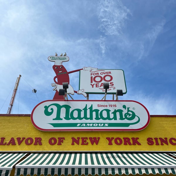 Photo taken at Nathan&#39;s Famous by Kelsey S. on 6/26/2023