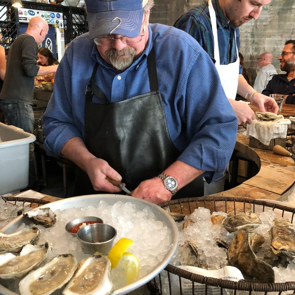 Photo taken at Dylan&#39;s Oyster Cellar by Kelsey S. on 3/31/2018