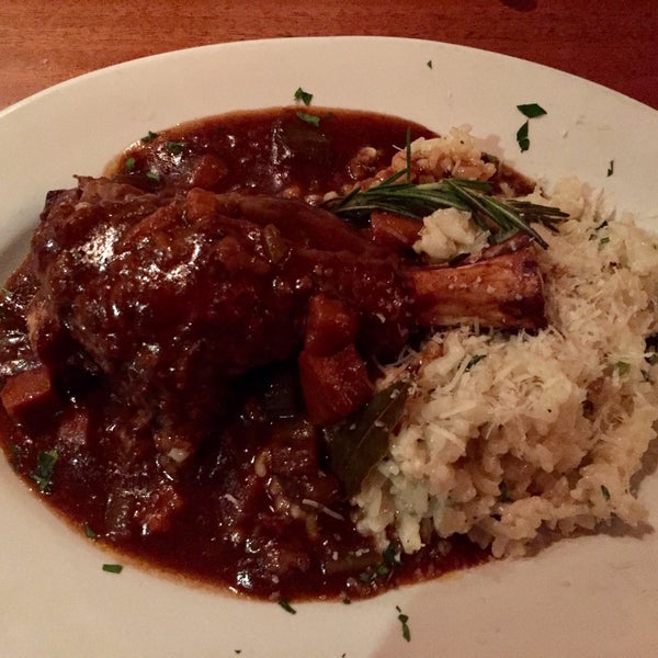 The lamb shank and risotto is amazing.