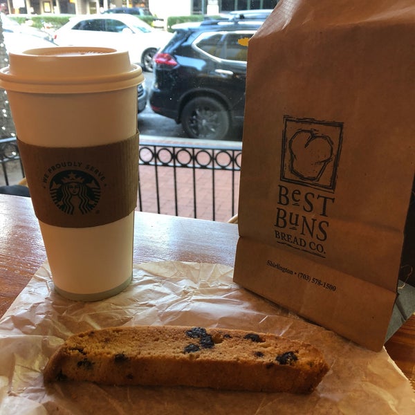Beloved breakfast sandwiches, though I find them too salty. Best (Starbucks brand) coffee in Shirlington, paired with a biscotti and al fresco dining is perfection!