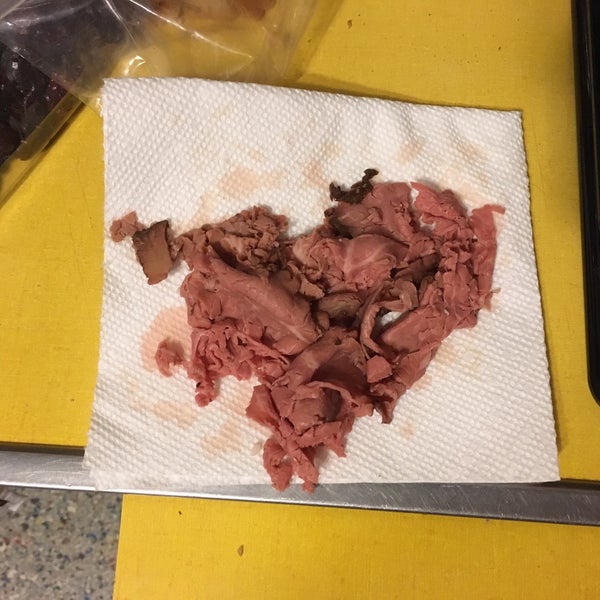 Not how you slice roast beef bad thing is this is how all the roast beef at the deli is sliced ridiculous!!