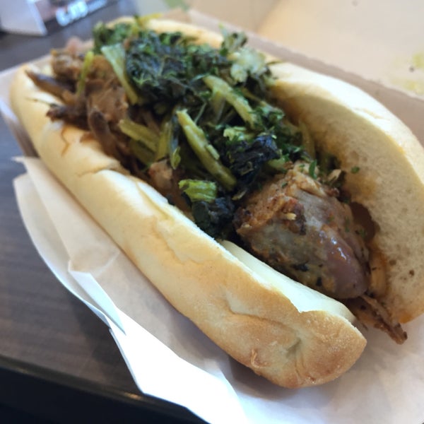 Pulled pork, broccoli rabe and sharp provolone... Heaven!