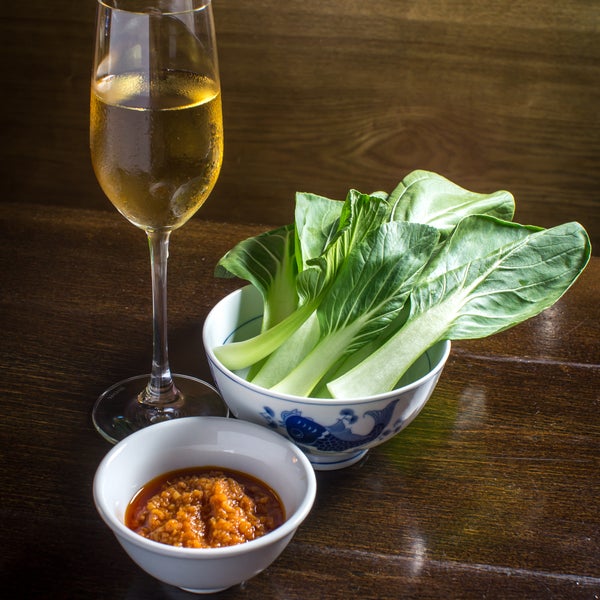 Fung Tu’s Raw Bok Choy with House-Made Shrimp Paste is a delicious way to kick off your meal.