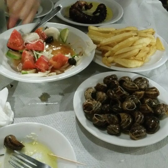 They have snails, a must try once in a lifetime! Also the octopus was very good but kinda small portion.