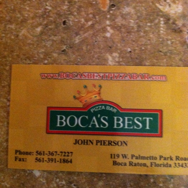 1/14/2013にJudy W.がBoca&#39;s Best Pizza Barで撮った写真