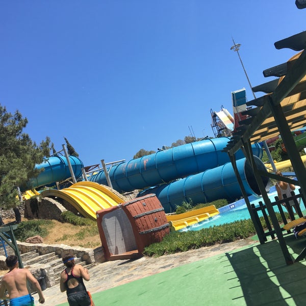 Photo taken at Bodrum Aqualand by Ersin G. on 6/30/2019