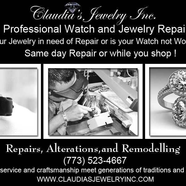 Professional Jewelry and Watch Repair on duty 7 days a week.