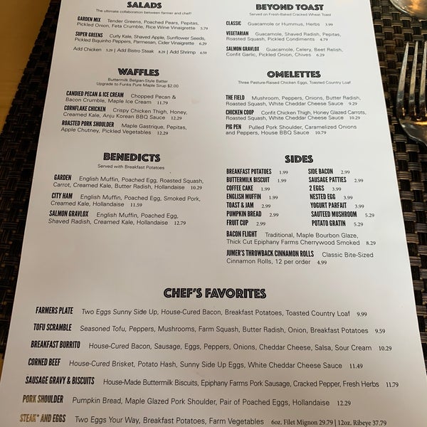 Photos at Epiphany Farms Restaurant Downtown Bloomington