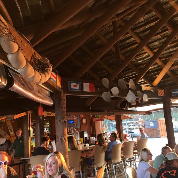 Photo taken at Pelican Pete&#39;s Floating Bar &amp; Grill on Lake Lanier by Rusty P. on 7/13/2018