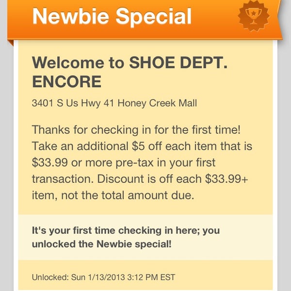 shoe dept encore coupons in store