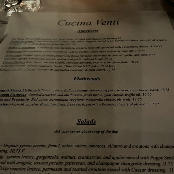 Photo taken at Cucina Venti Restaurant by Jason M. on 12/28/2021