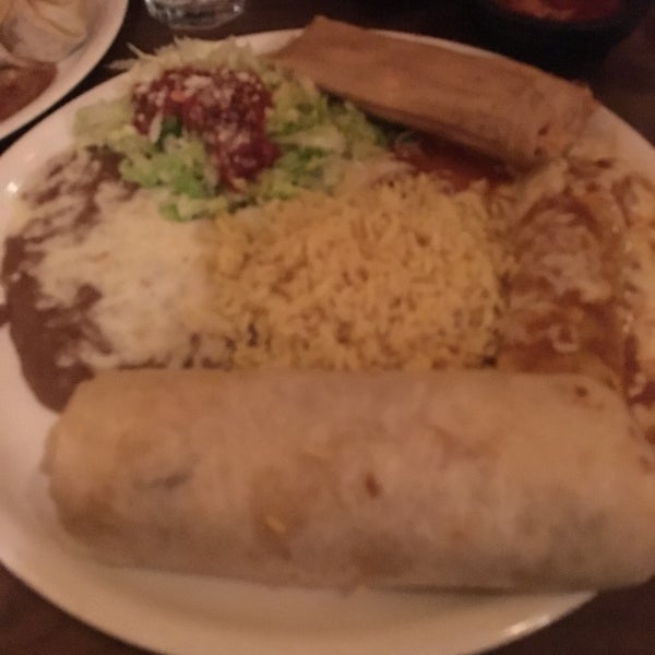Portion sizes are large. Also, a burrito is an option for the large or small combo!