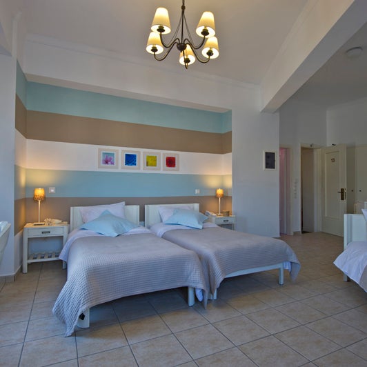 Rooms at the Oasis Hotel in Paros have just been refurbished, providing comfortable accommodation combined with modern style and simplicity.