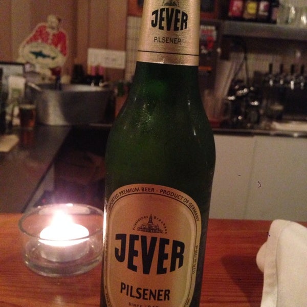 Jever German Pilsner beer here is great.