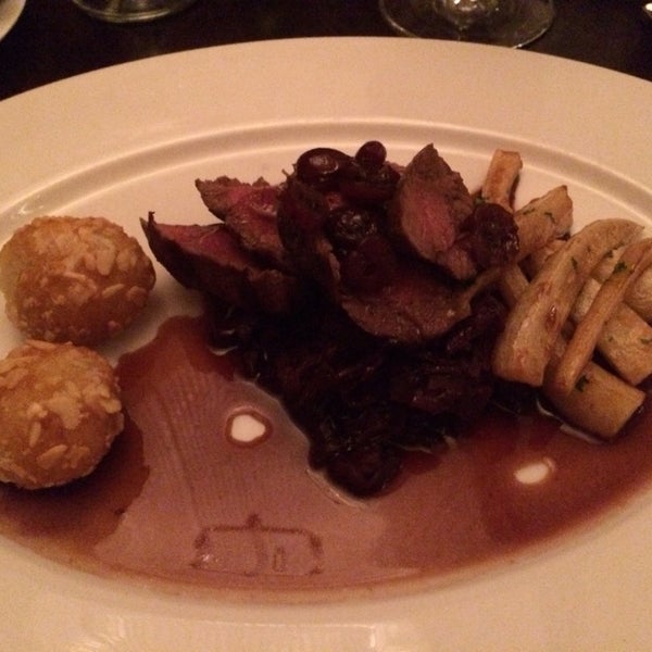 Try the venison and let them pair the wine.  It was excellent as was the service.