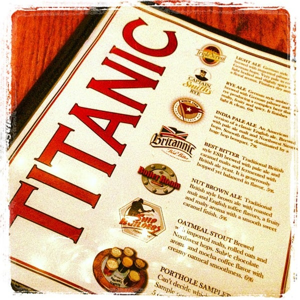 Photo taken at Titanic Restaurant &amp; Brewery by Brian B. on 3/23/2013
